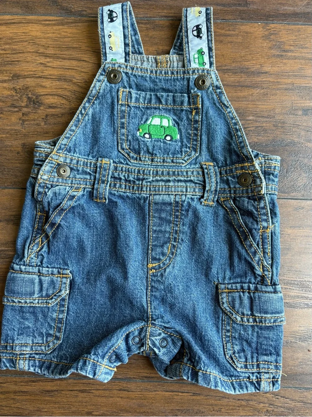 Gymboree Car Denim Overalls 3–6M